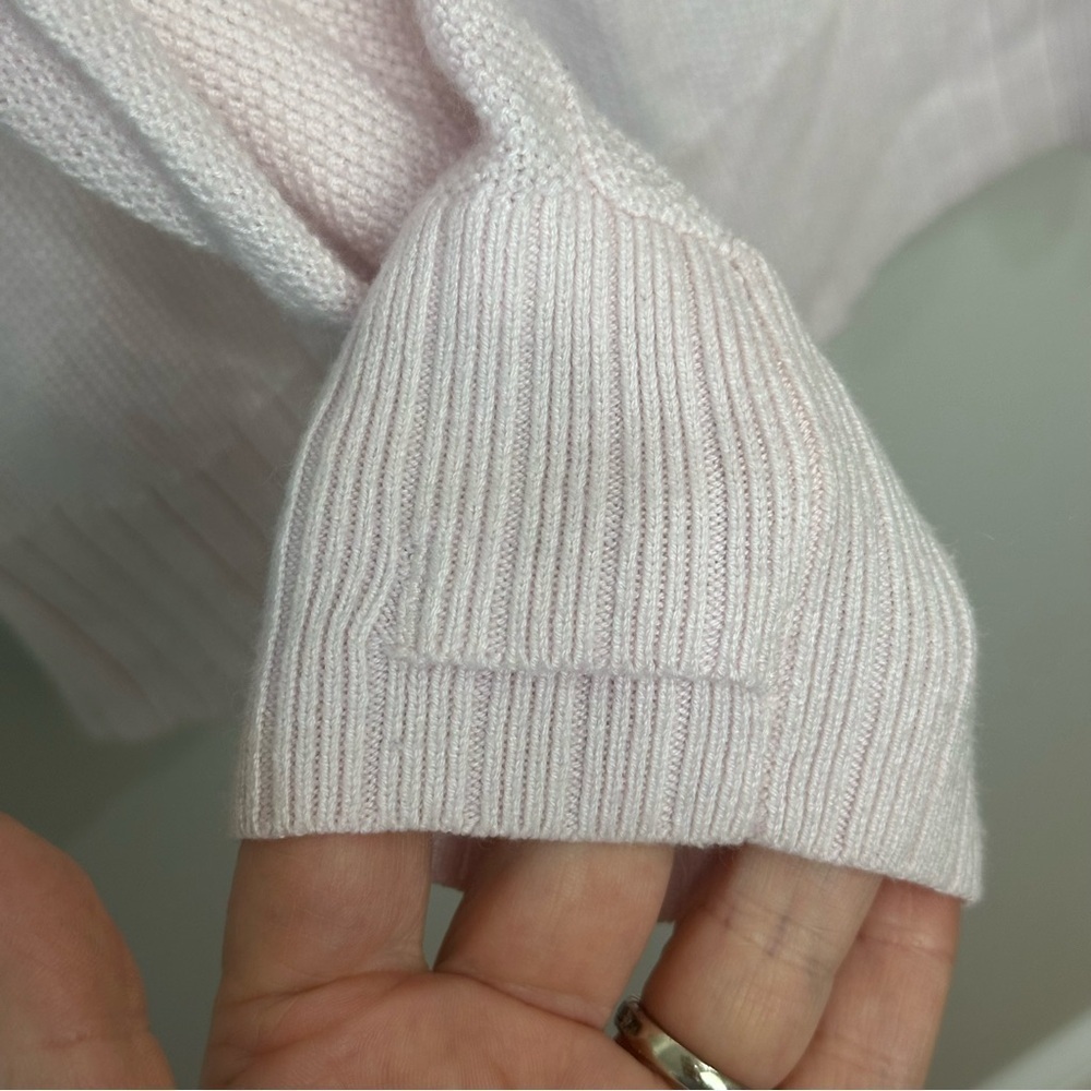 Lululemon Sincerely Yours Open Back Sweater Pink Glow Lightweight Thumbholes - Picture 7 of 7